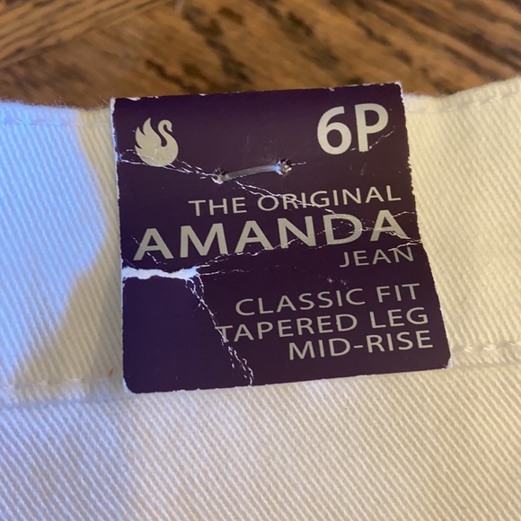 B8 Gloria Vanderbilt - White Stretch Denim Jeans 6P - Picture 4 of 6